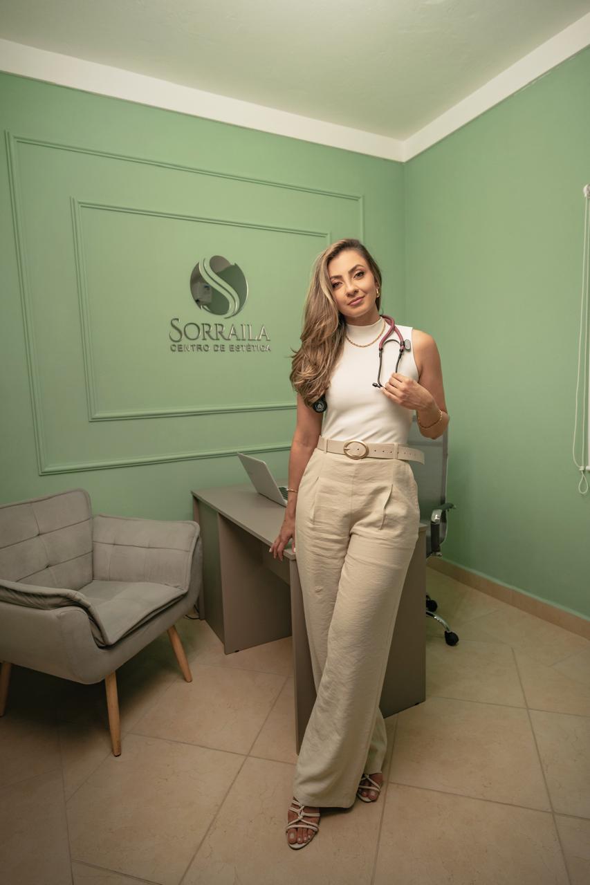 Recepção da unidade Sorraila em Salto de Pirapora, com logo na parede verde